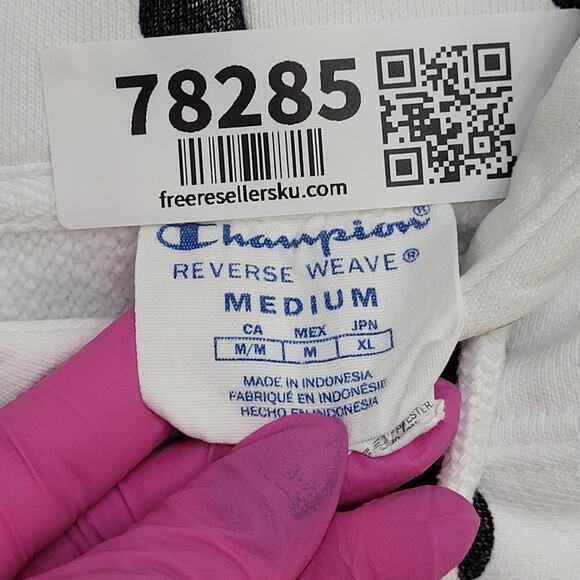 Vintage Y2K Champion Polka-Dot Hoodie Womens Medium 19x21 Reverse-Weave - Picture 12 of 13